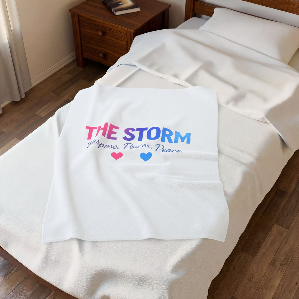 THE STORM Velveteen Plush Blanket – Purpose Power Peace