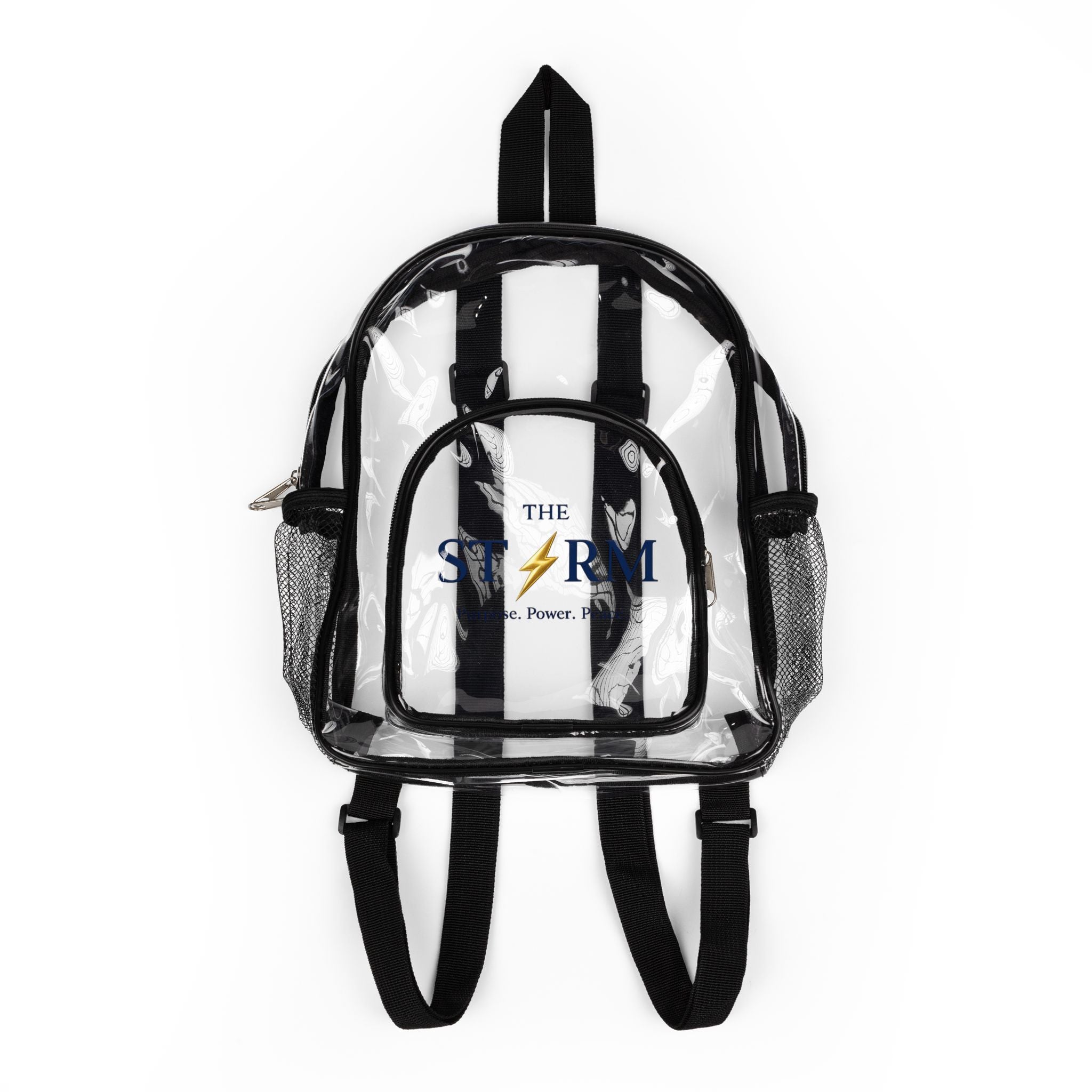 THE STORM Clear Stadium Backpack — Purpose. Power. Peace