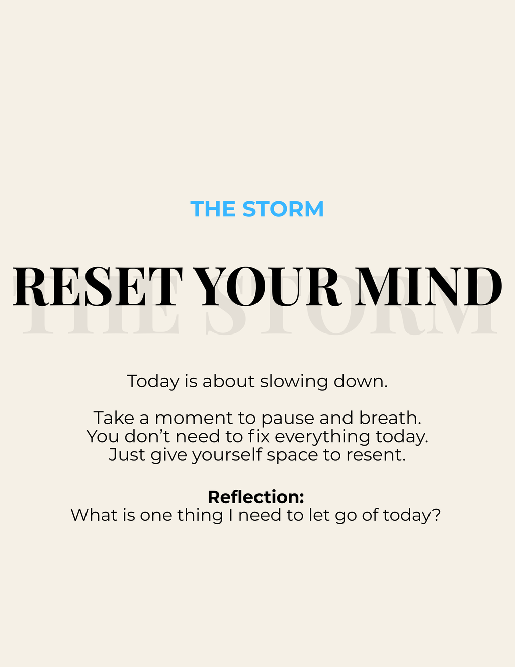 THE STORM 7 Day Peace Reset