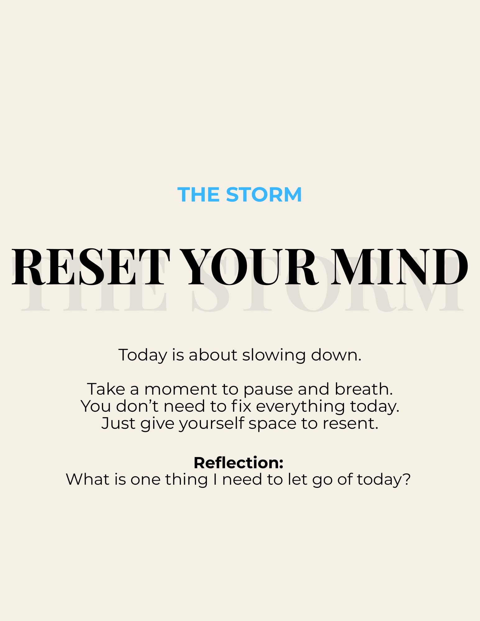 THE STORM 7 Day Peace Reset