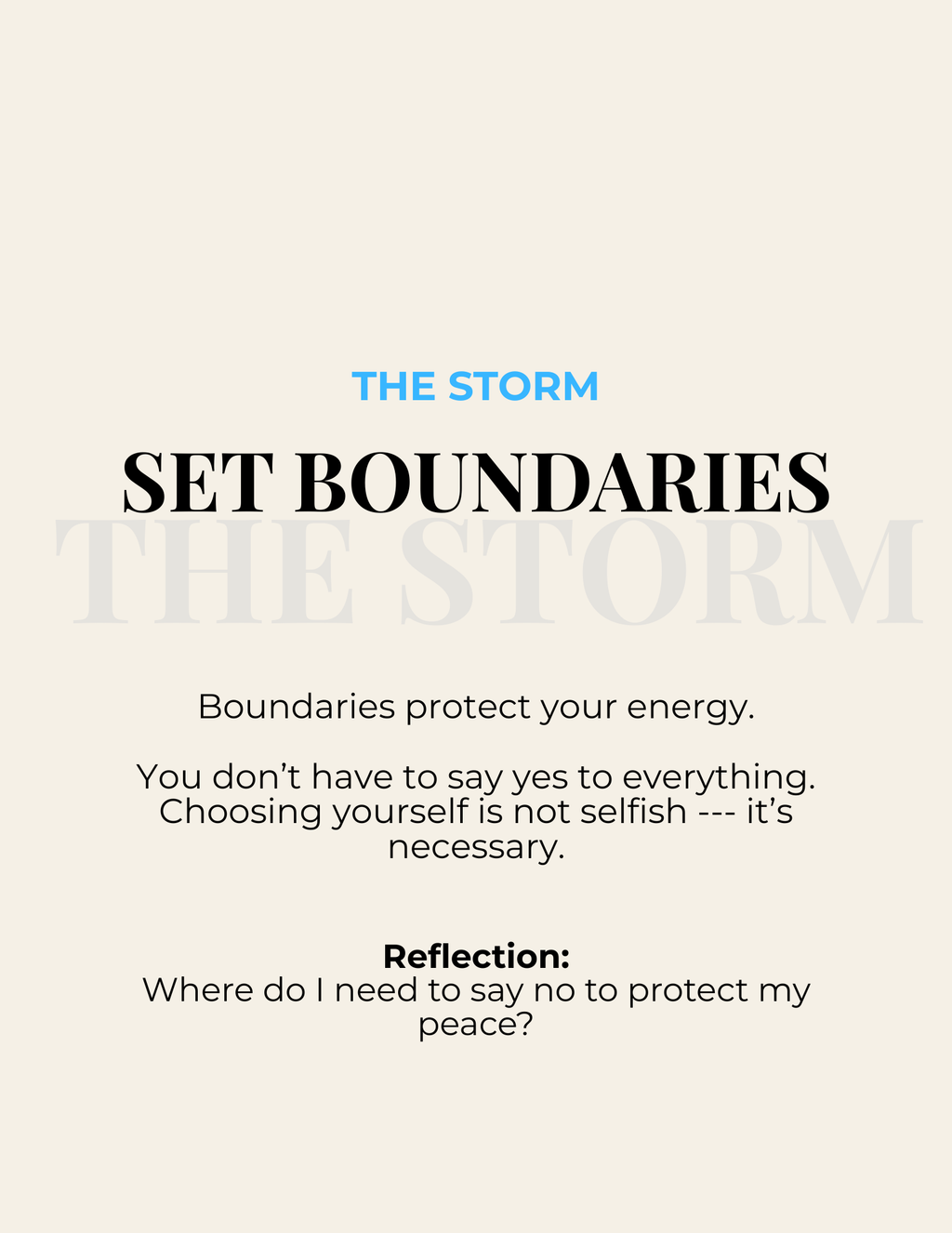 THE STORM 7 Day Peace Reset
