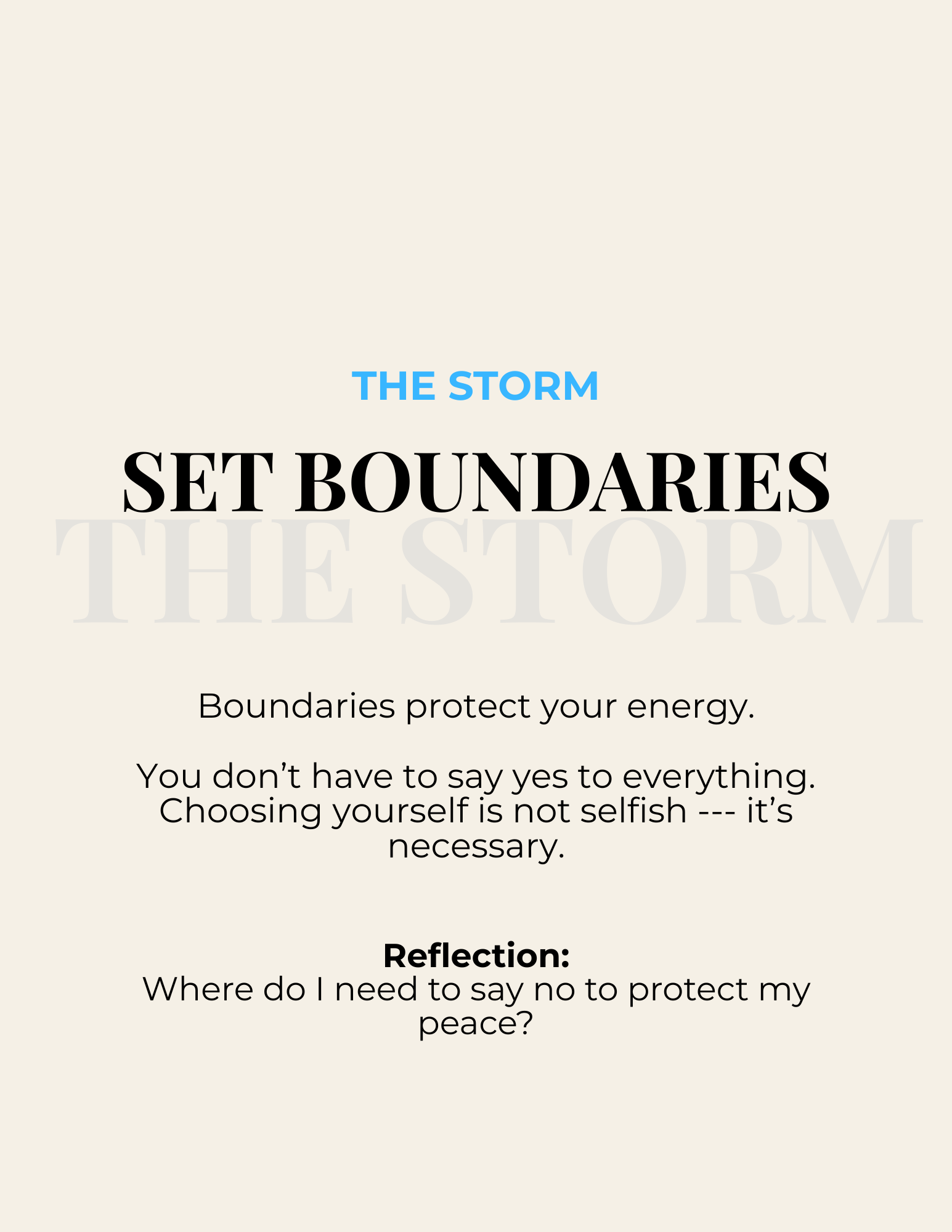 THE STORM 7 Day Peace Reset