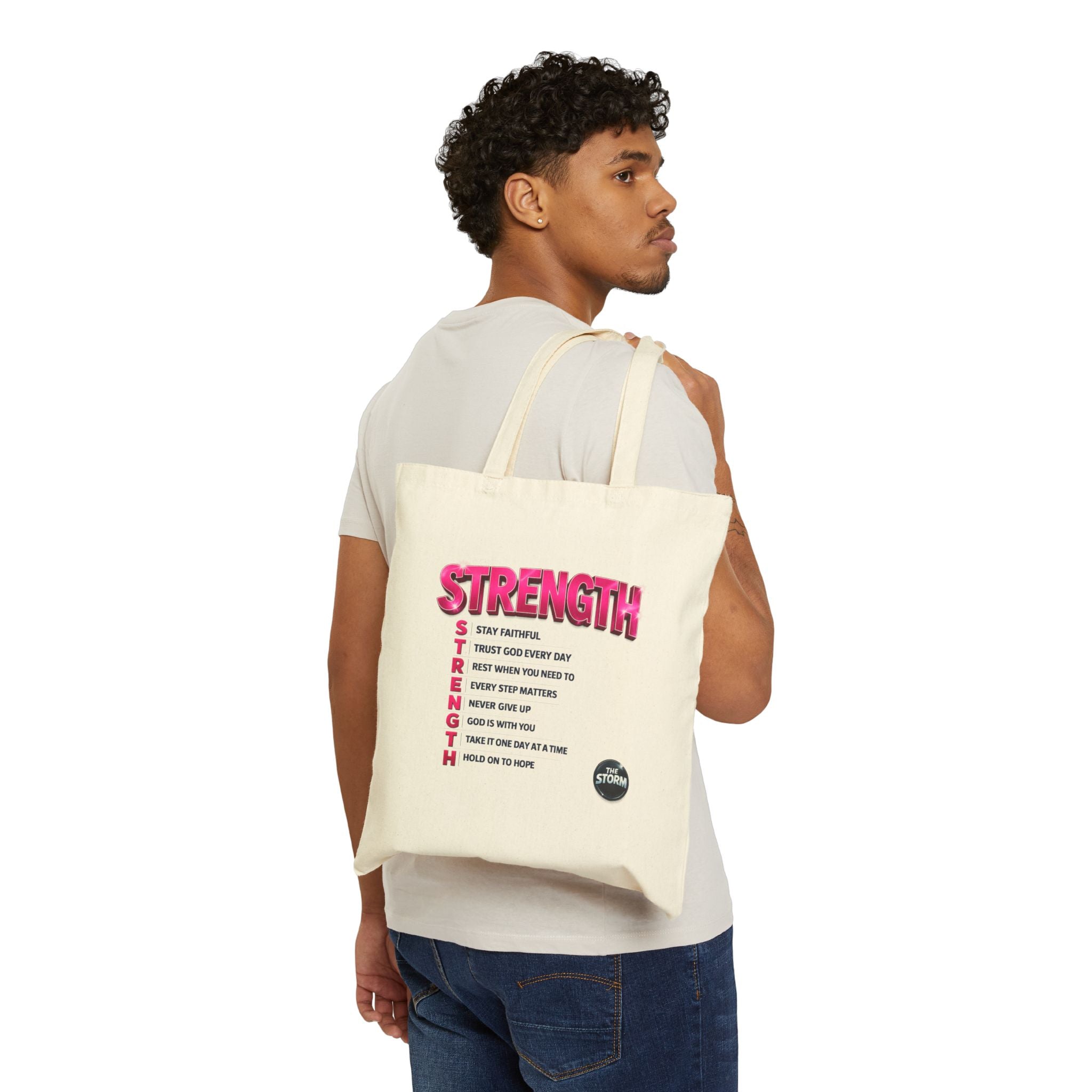 THE STORM Strength Inspirational Tote Bag