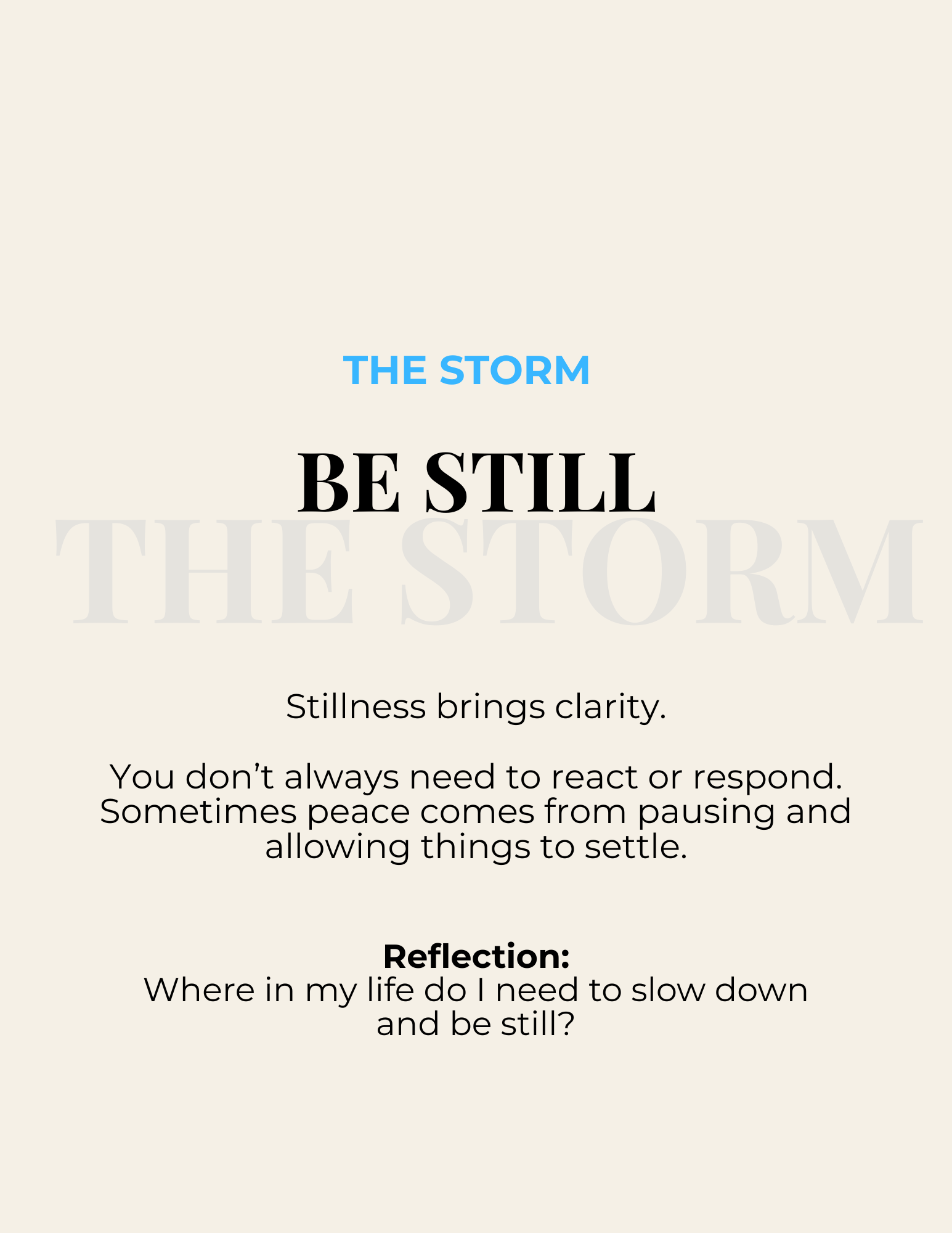 THE STORM 7 Day Peace Reset