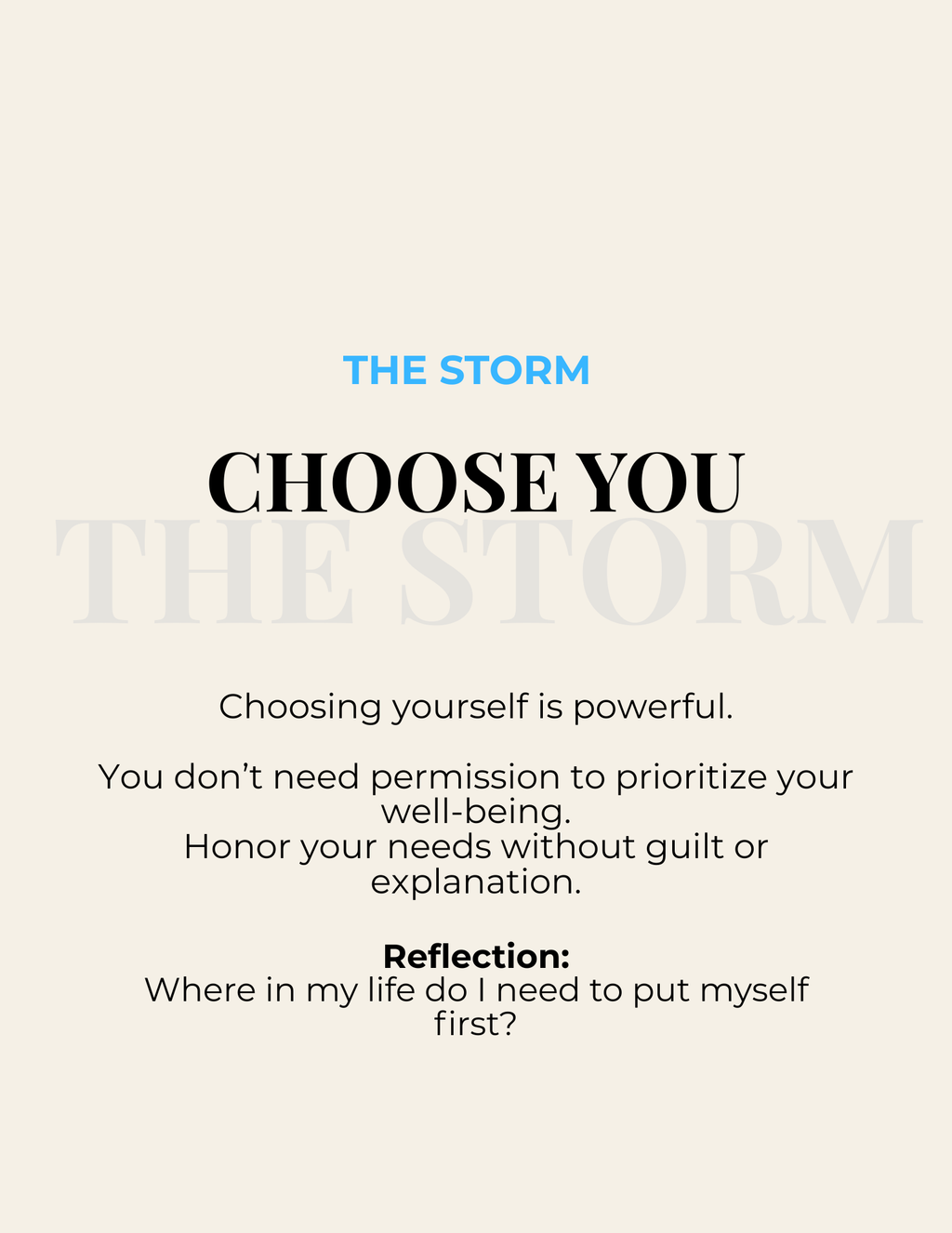 THE STORM 7 Day Peace Reset