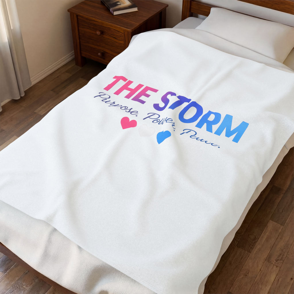 THE STORM Velveteen Plush Blanket – Purpose Power Peace