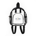 Custom Logo: THE STORM Clear Stadium Backpack — Transparent School & Event Clear Bag with Front Pocket