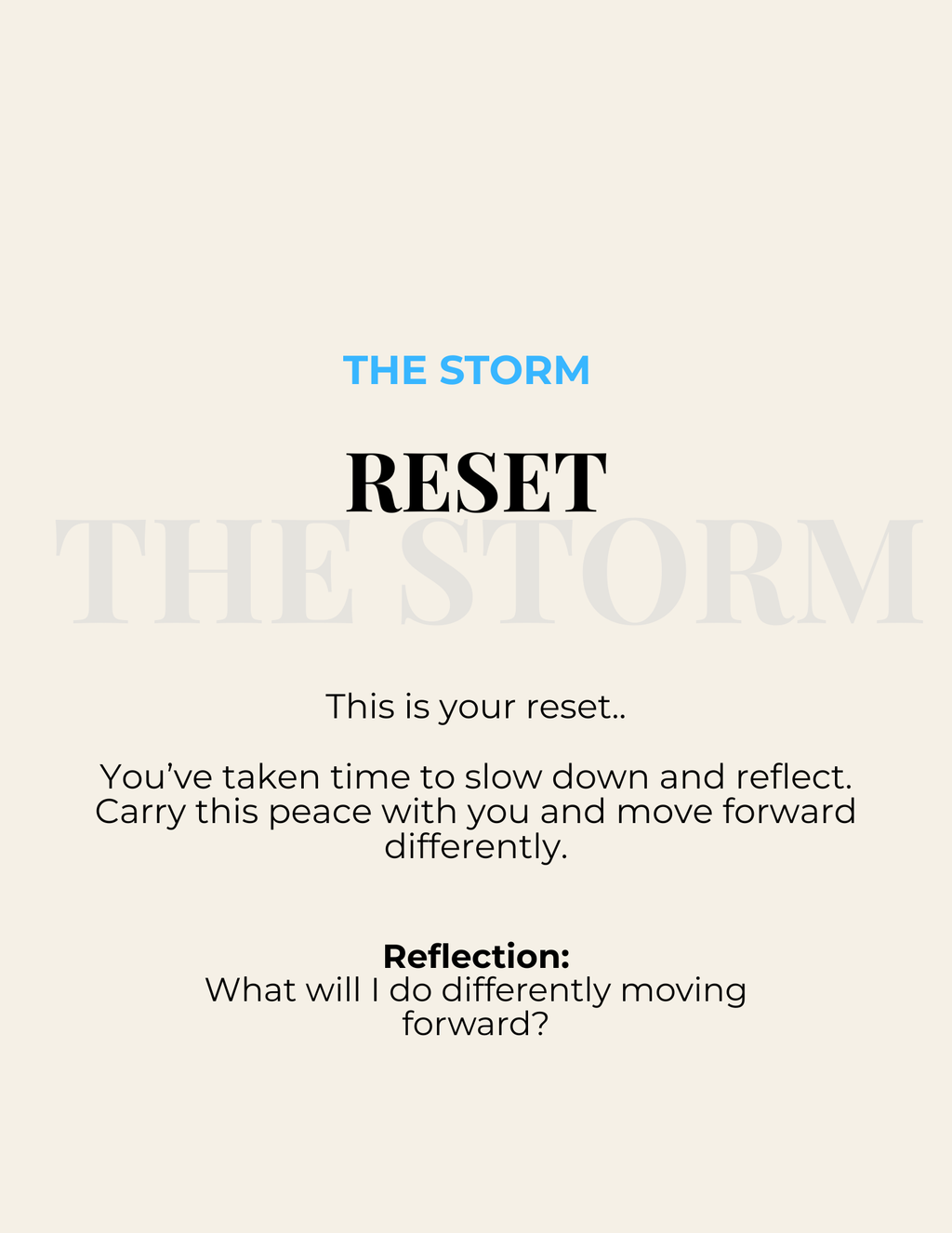 THE STORM 7 Day Peace Reset