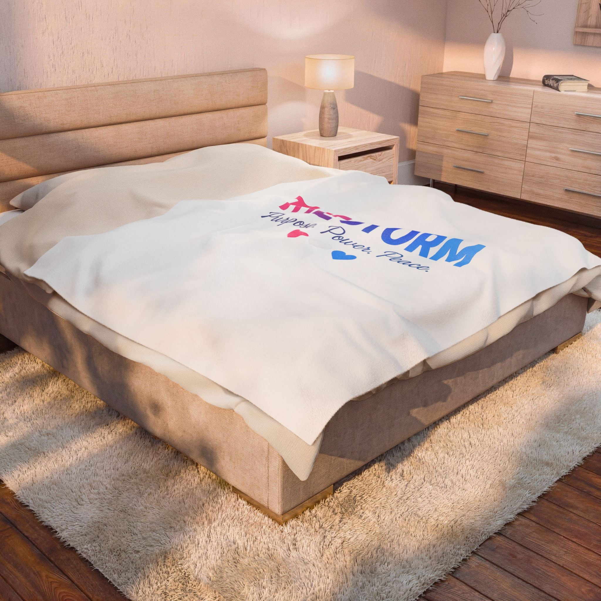 THE STORM Velveteen Plush Blanket – Purpose Power Peace