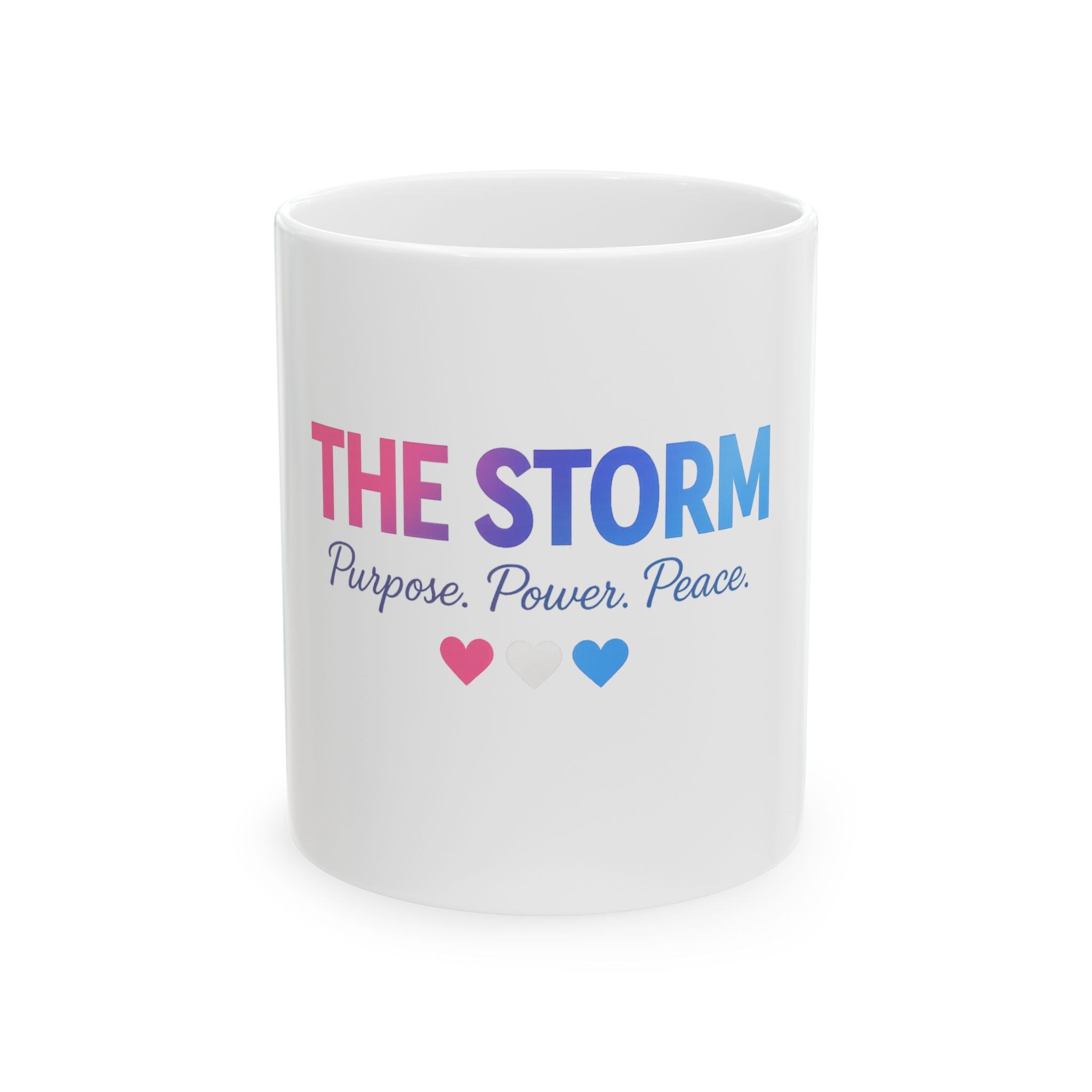 The Storm Ceramic Mug — "The Storm: Purpose. Power. Peace." Inspirational Coffee Cup
