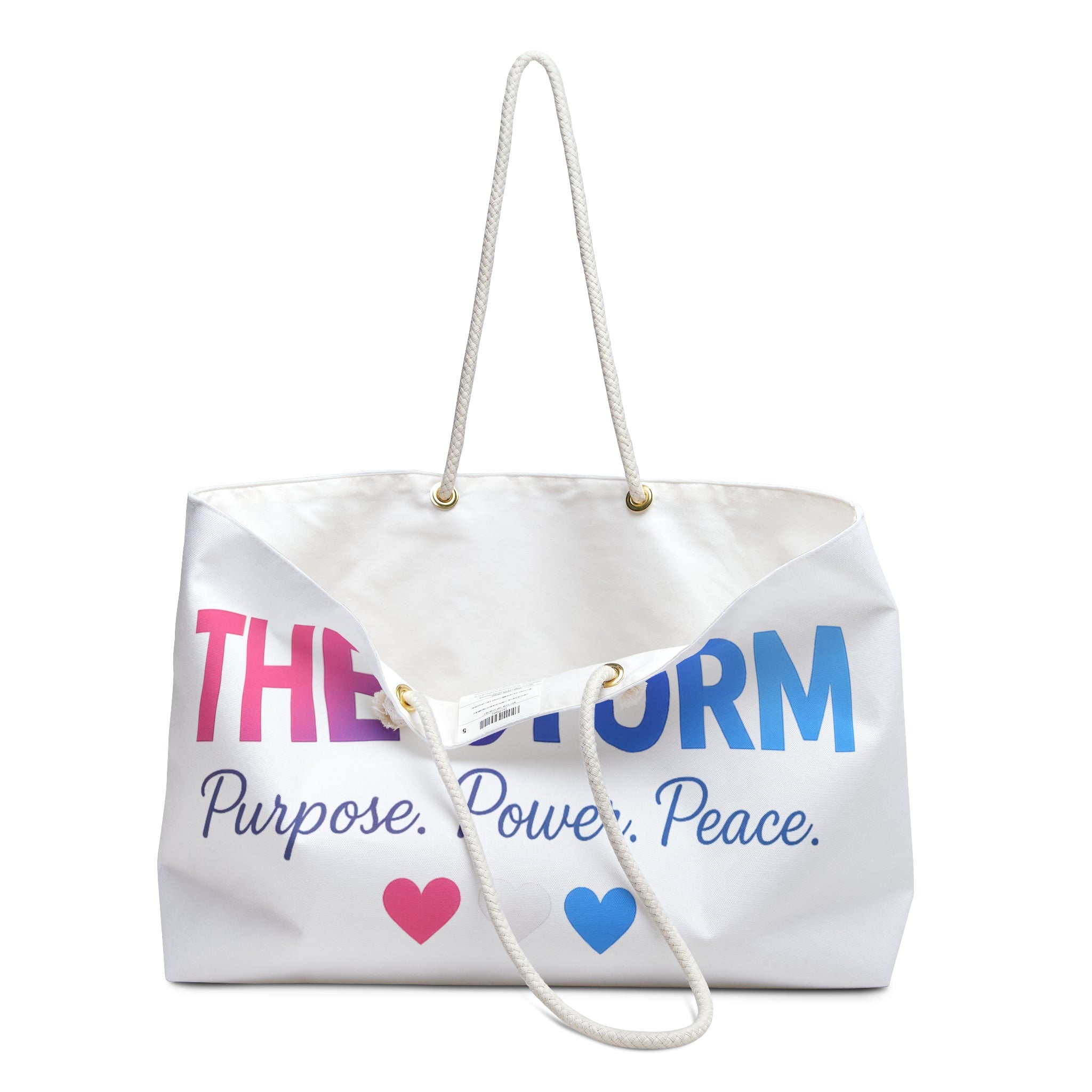 Weekender Bag — "The Storm" Purpose. Power. Peace. Beach Tote