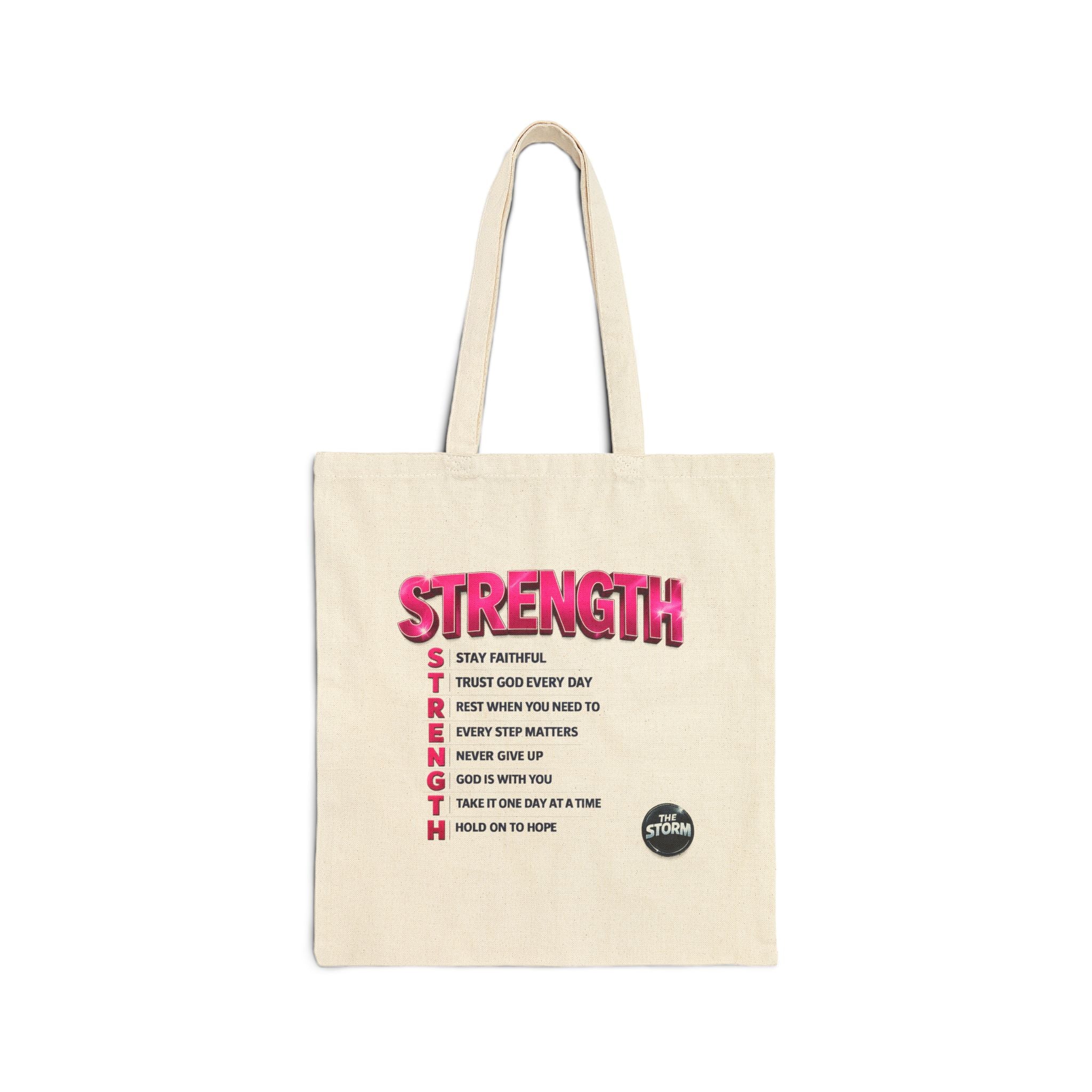 THE STORM Strength Inspirational Tote Bag