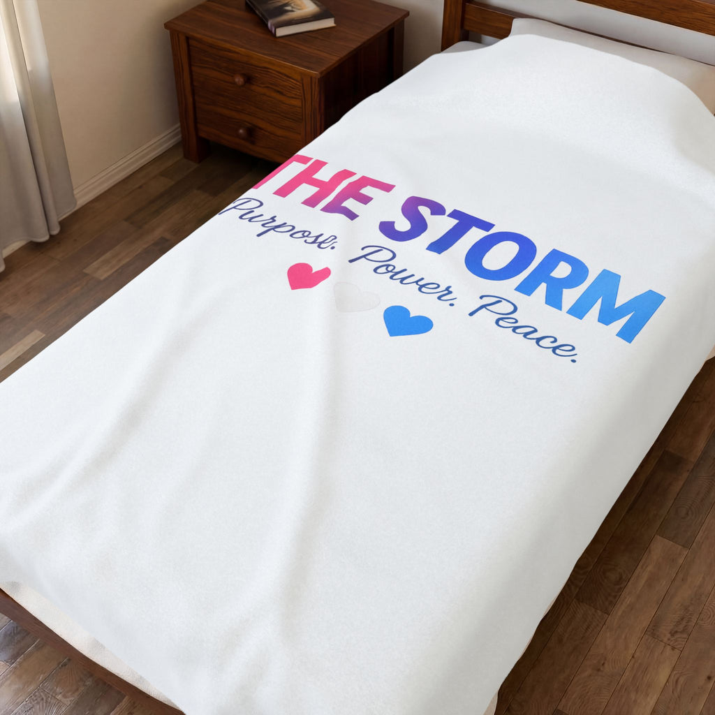 THE STORM Velveteen Plush Blanket – Purpose Power Peace