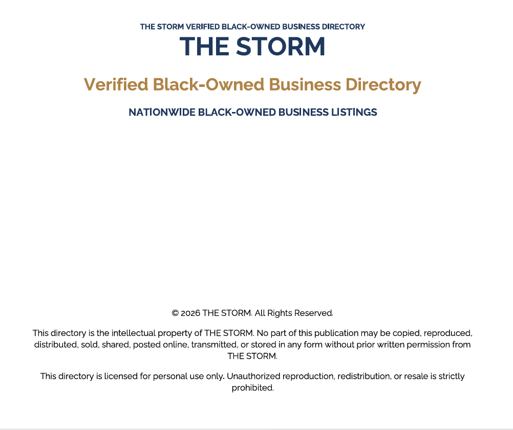THE STORM Nationwide Black-Owned Business Directory